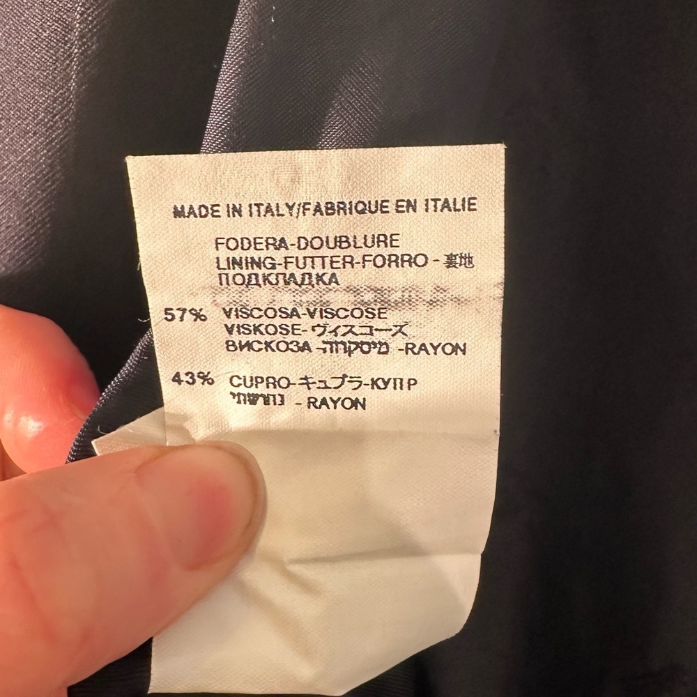 Gianfranco Ferre Studio Pinstripe Suit Jacket Blazer Made in Italy Wool Size 46 - Picture 5 of 9